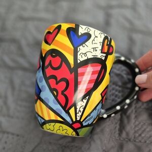 Romero Britto Heart Mug / Cup Read Description